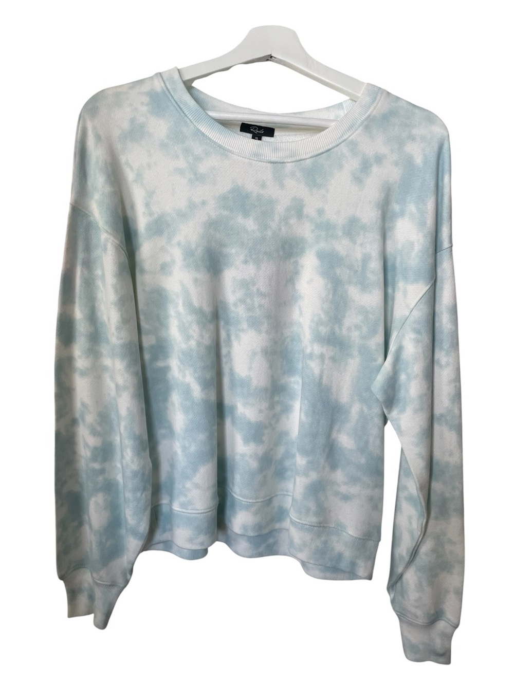New Rails Ramona Blue and White Tie-Dye Crewneck Sweatshirt Size XL